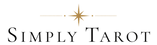 Logo of Simply Tarot with a decorative star on a white background