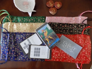 The Tarot House tarot deck and choice of tarot bags