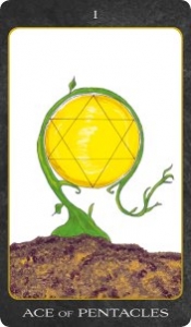 Ace of Pentacles from The Tarot House Deck