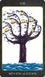 Seven of Cups from The Tarot House Deck